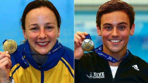 Rebecca Gallantree and Tom Daley