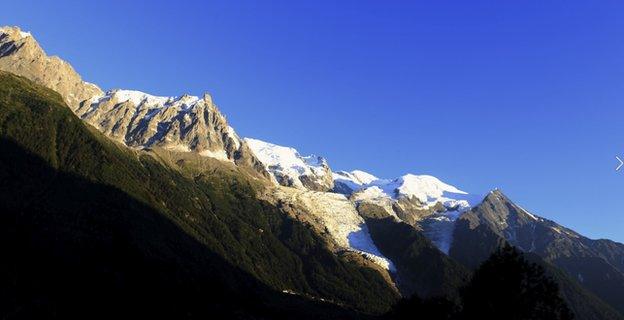 Mont Blanc and the Col du Dome glacier (c) Victoria Gill