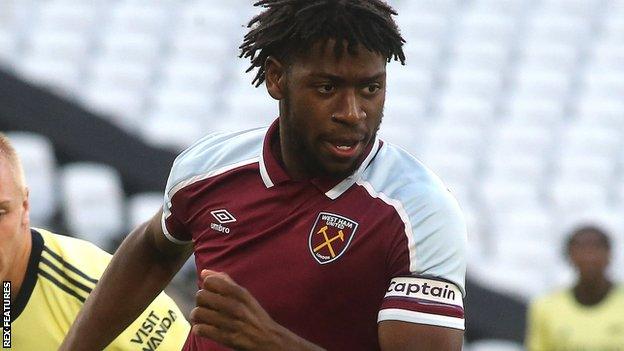 West Ham's England youth international defender Ajibola Alese played while suspended