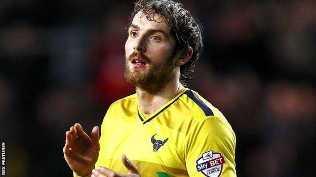 Oxford United striker Danny Hylton
