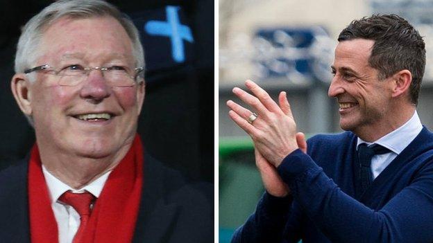 Sir Alex Ferguson and St Mirren manager Jack Ross