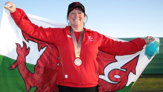 Sarah Wixey won bronze for Wales in the Women's Trap at the Gold Coast 2018 Commonwealth Games