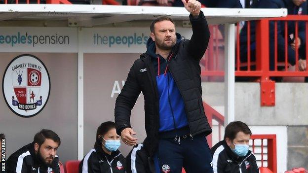 Bolton Wanderers boss Ian Evatt