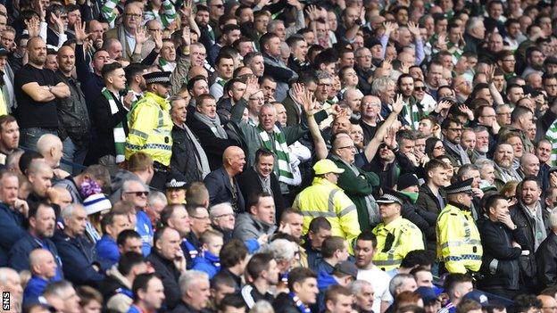 Rangers and Celtic fans at their recent Scottish Cup semi-final