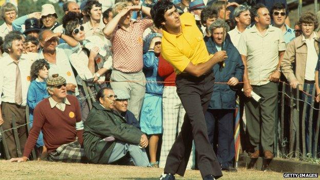 Seve Ballesteros captured the crowd's imagination on his Open debut at Royal Birkdale in 1976, where he finished tied second along with Jack Nicklaus behind winner Johnny Miller