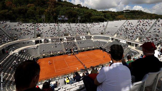 Fans at the Italian Open