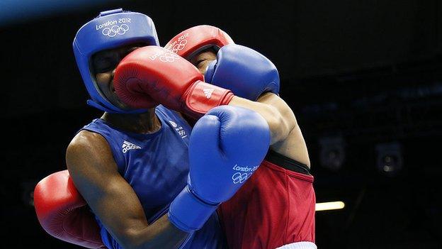 Mary Kom and Nicola Adams