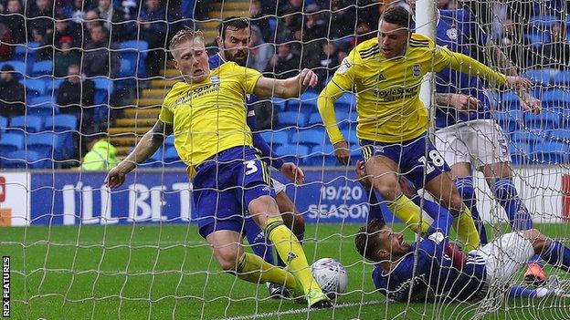 Kristian Pedersen puts Birmingham City ahead