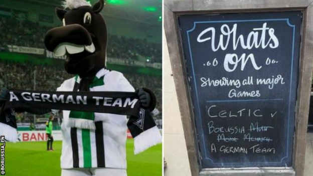 Borussia Monchengladbach fans made light of being called 'a German team'