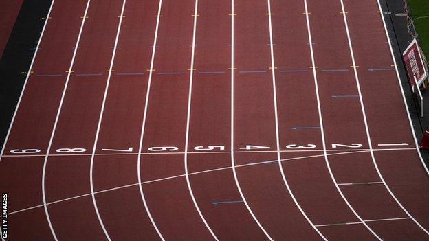 An athletics track