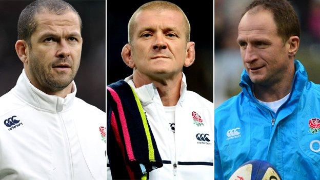 Andy Farrell, Graham Rowntree and Mike Catt