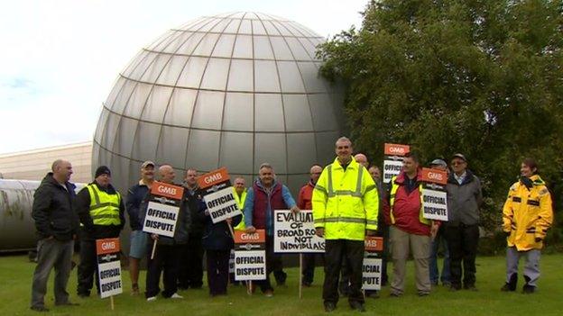 Sellafield workers on strike