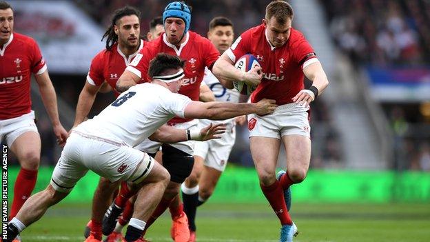 Wales centre Nick Tompkins has won seven caps including the Six Nations defeat by England in March 2020