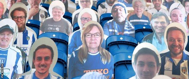 Colchester cardboard cut-out fans