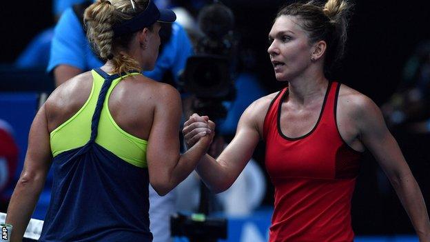 Angelique Kerber and Simona Halep