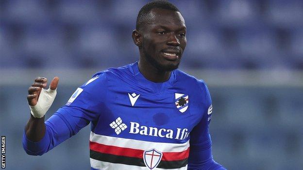 Omar Colley in action for Sampdoria