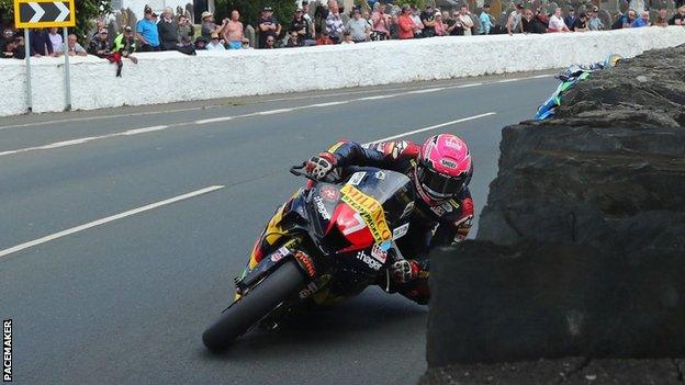 Davey Todd won the Solo Championship race at the recent Southern 100 road races on the Isle of Man