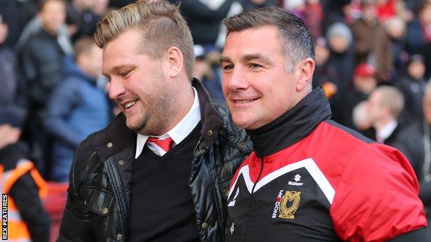 Karl Robinson and Richie Barker