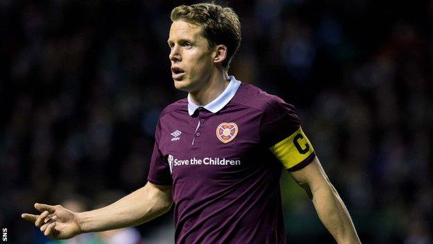 Hearts captain Christophe Berra