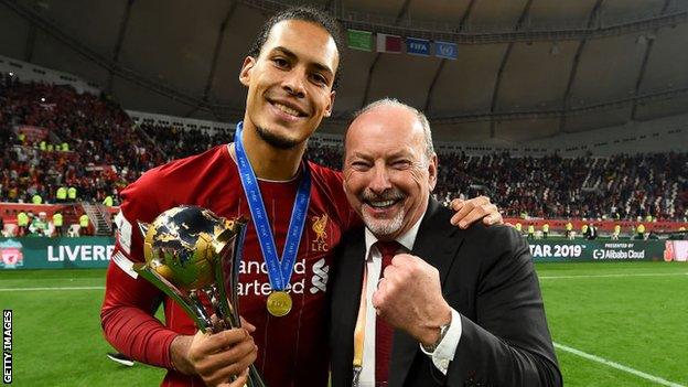 Peter Moores with Virgil van Dijk