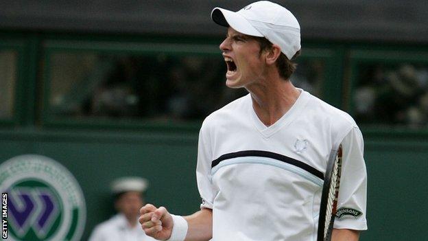 Murray lost to Nalbandian in five sets at Wimbledon in 2005