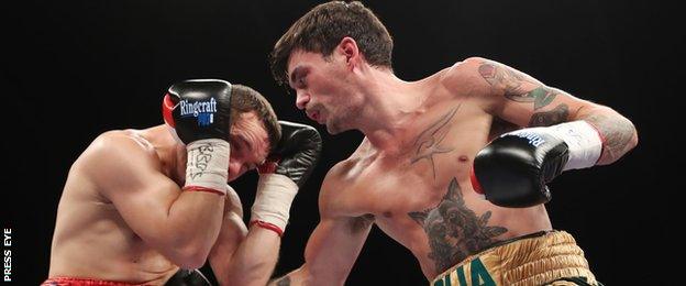 Belfast's Tyrone McKenna beat Sean Creagh to win the Celtic super-lightweight title