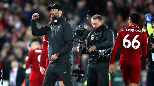 Jurgen Klopp celebrates goal