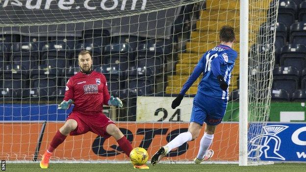 Sean Longstaff scores for Kilmarnock against Ross County