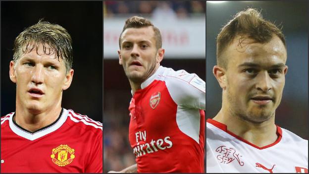 Schweinsteiger, Wilshere, Shaqiri