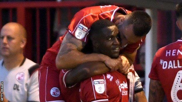 Bez Lubala got the only goal of the game when Crawley knocked Norwich City out of the League Cup a year ago