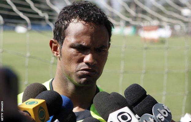 Bruno, pictured in July 2010 at Flamengo's training ground in Rio