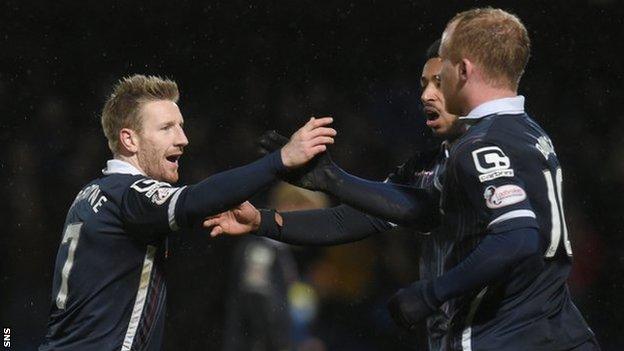 Michael Gardyne (left) is now Ross County's highest scorer