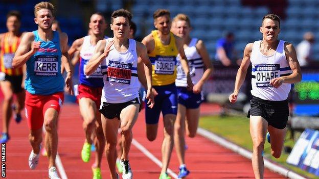 The first four home in the 1500m in Birmingham were all Scottish runners