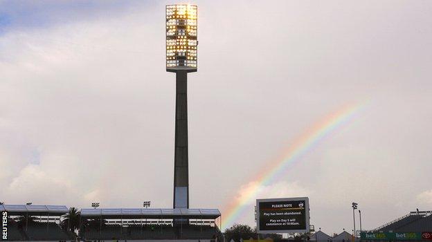 A rainbow above the Waca