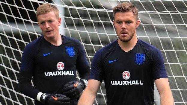 Jordan Pickford and Jack Butland