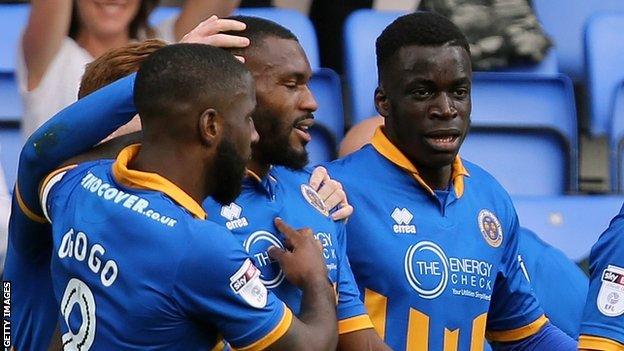 Lenell John-Lewis scored the winner on his Shrewsbury debut against Northampton in August 2017