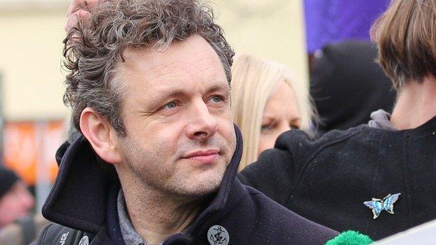 Michael Sheen at the NHS march