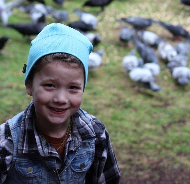 Gabi with birds