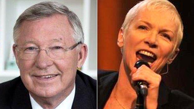 Sir Alex Ferguson and Annie Lennox