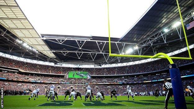 The Jacksonville Jaguars during a previous appearance at Wembley