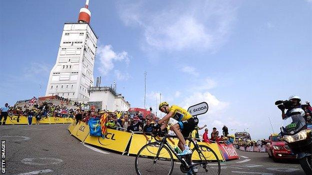 Chris Froome on Mont Ventoux