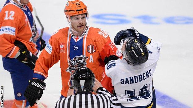 Fitzgerald playing for Sheffield Steelers