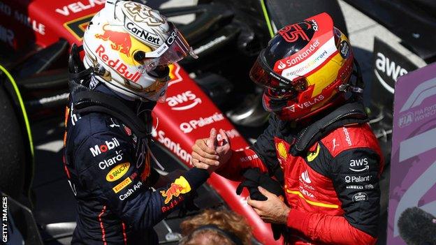 Max Verstappen and Carlos Sainz