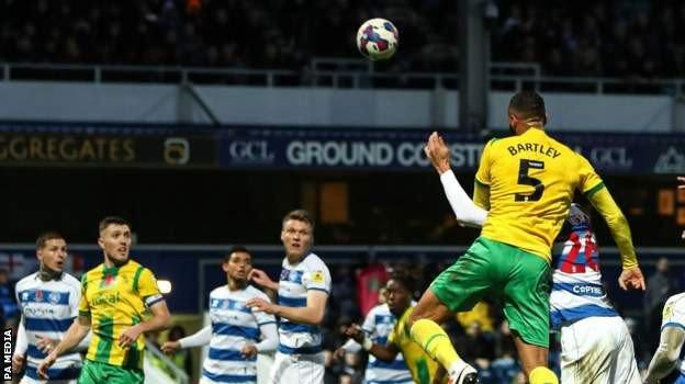 Kyle Bartley scores for West Brom against QPR