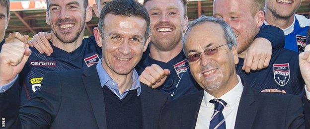 Roy McGregor (right) celebrates in happier times with Jim McIntyre,