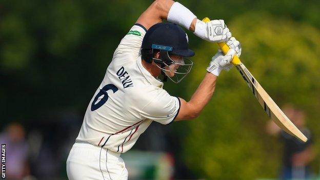 Joe Denly's previous highest first-class score was 206 not out against Northants at Wantage Road in 2016
