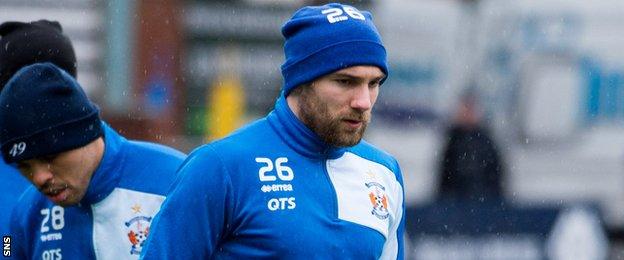 Conrad Balatoni trains with Kilmarnock