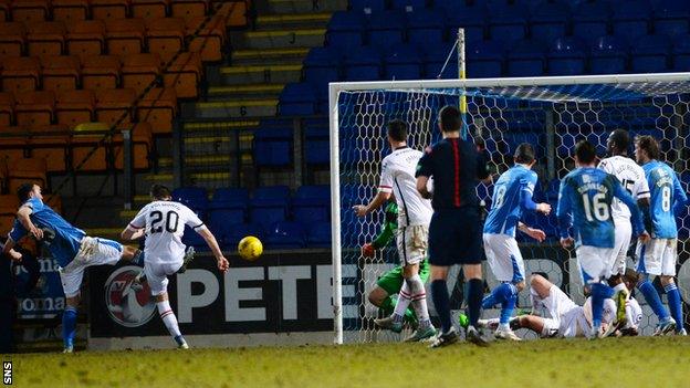 Chris Kane scores for St Johnstone against Inverness