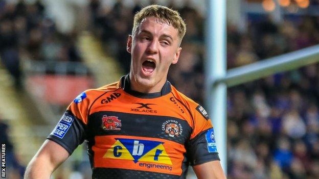 Jake Trueman in action for Castleford Tigers