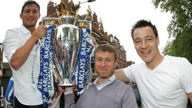 Frank Lampard, Roman Abramovich and John Terry